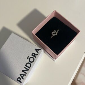 Pandora Silver Delicate Band Ring